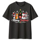 Funny Meowy Cute Festive Cats Christmas Oversized T-Shirt