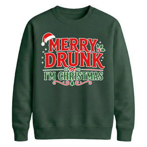 Funny Merry Drunk I'm Christmas Graphic Unisex Sweatshirt