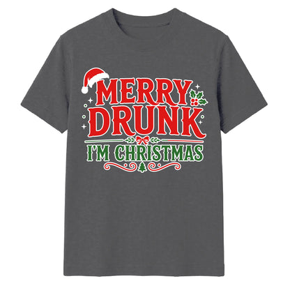Funny Merry Drunk I'm Christmas Unisex T-Shirt