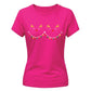 Funny Reindeer Lights Graphic Christmas Ladies T-Shirt
