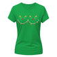 Funny Reindeer Lights Graphic Christmas Ladies T-Shirt