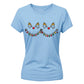 Funny Reindeer Lights Graphic Christmas Ladies T-Shirt