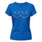 Funny Reindeer Lights Graphic Christmas Ladies T-Shirt