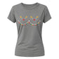 Funny Reindeer Lights Graphic Christmas Ladies T-Shirt