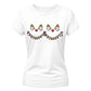 Funny Reindeer Lights Graphic Christmas Ladies T-Shirt