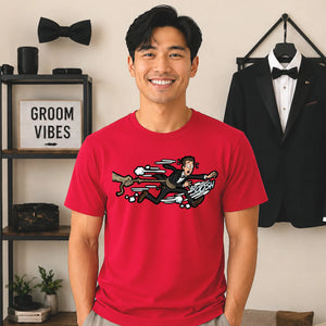 Funny Runaway Comic Groom Unisex T-Shirt