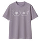 Funny Snowflake Chest Print Christmas Oversized T-Shirt