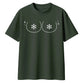 Funny Snowflake Chest Print Christmas Oversized T-Shirt