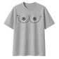 Funny Snowflake Chest Print Christmas Oversized T-Shirt