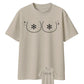 Funny Snowflake Chest Print Christmas Oversized T-Shirt