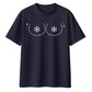 Funny Snowflake Chest Print Christmas Oversized T-Shirt