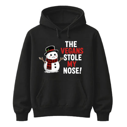 Funny Snowman The Vegans Stole My Nose Christmas Unisex Hoodie
