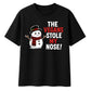 Funny Snowman The Vegans Stole Nose Christmas Oversized T-Shirt
