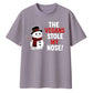 Funny Snowman The Vegans Stole Nose Christmas Oversized T-Shirt