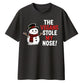 Funny Snowman The Vegans Stole Nose Christmas Oversized T-Shirt