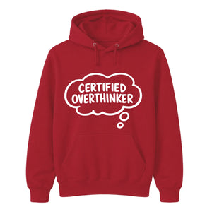 Funny Thought Bubble Certified Overthinker Unisex Hoodie