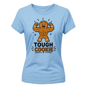 Funny Tough Cookie Gym Graphic Christmas Ladies T-Shirt