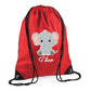 Giraffe Kids String Bag with Custom Name Personalised String Bag