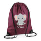 Giraffe Kids String Bag with Custom Name Personalised String Bag