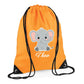 Giraffe Kids String Bag with Custom Name Personalised String Bag