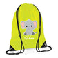 Giraffe Kids String Bag with Custom Name Personalised String Bag