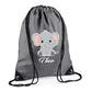 Giraffe Kids String Bag with Custom Name Personalised String Bag