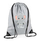 Giraffe Kids String Bag with Custom Name Personalised String Bag