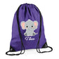 Giraffe Kids String Bag with Custom Name Personalised String Bag
