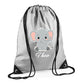 Giraffe Kids String Bag with Custom Name Personalised String Bag