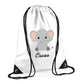 Giraffe Kids String Bag with Custom Name Personalised String Bag
