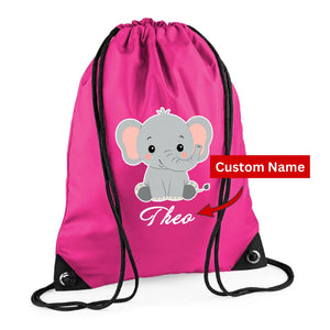 Giraffe Kids String Bag with Custom Name Personalised String Bag