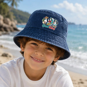 Good Vibes Ducks Bucket Beach Summer Kids Hat