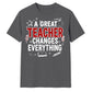 Great Changes Everything Thank You Teacher Unisex T-Shirt