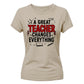 Great Changes Everything Thank You Teacher Ladies Fit T-Shirt