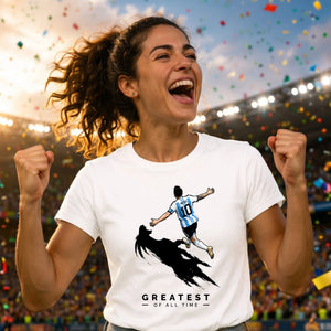 Greatest Of All Time Argentina Football Ladies T-Shirt
