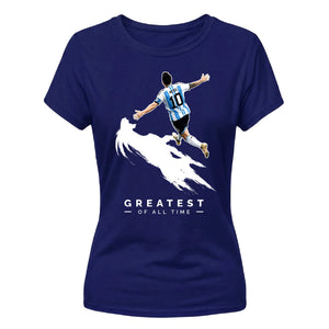Greatest Of All Time Argentina Football Ladies T-Shirt