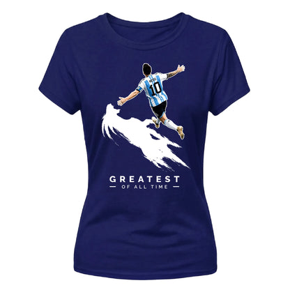 Greatest Of All Time Argentina Football Ladies T-Shirt