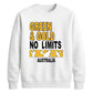 Green and Gold No Limits Women Cricket Sweatshirt - T20 Womens World Cup Sweatshirt Australia
