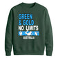 Green and Gold No Limits Women Cricket Sweatshirt - T20 Womens World Cup Sweatshirt Australia