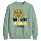 Green and Gold No Limits Women Cricket Sweatshirt - T20 Womens World Cup Sweatshirt Australia