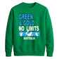 Green and Gold No Limits Women Cricket Sweatshirt - T20 Womens World Cup Sweatshirt Australia