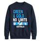 Green and Gold No Limits Women Cricket Sweatshirt - T20 Womens World Cup Sweatshirt Australia