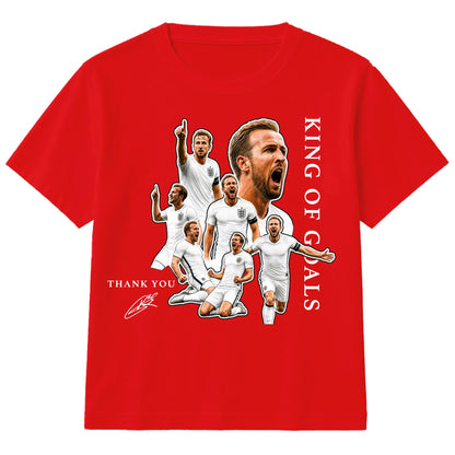 Harry Kane King of Goals England Football Kids T-Shirt