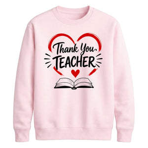 Heart Book Thank You Teacher Unisex Sweatshirt