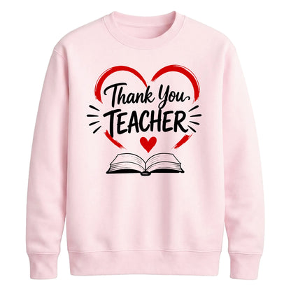 Heart Book Thank You Teacher Unisex Sweatshirt