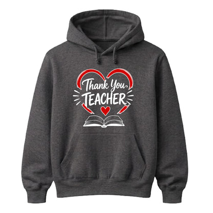 Heart Book Thank You Teacher Unisex Hoodie