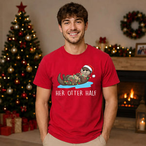 Her Otter Half Christmas Lights Graphic Unisex T-Shirt