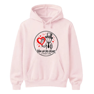 Him and His Heart Wedding Groom Unisex Hoodie