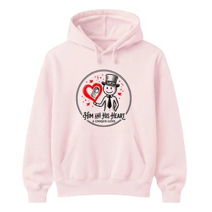 Him and His Heart Wedding Groom Unisex Hoodie