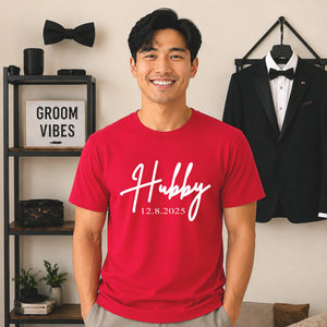 Hubby Personalised Wedding Groom Unisex T-Shirt